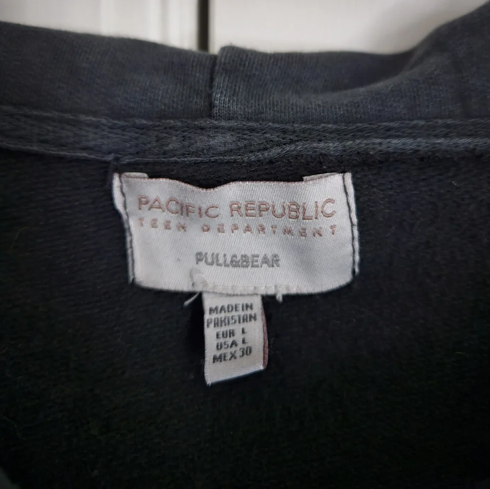 Pull&Bear Black Crop Jacket w/Hood - Picture 3 of 7